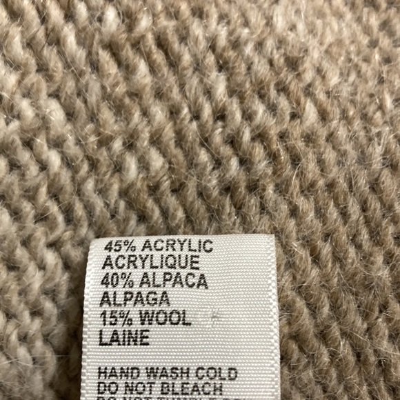 James Perse light brown and beige long with tie belt sweater - Picture 5 of 6